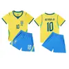 26-27 Uniformes de Fútbol para Estudiantes de Primaria Número 7 de C Ronaldo Número 10 de Neymar Camiseta Conjunto de Camiseta para Niños Camiseta de Fútbol