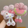 Kuromi Trasero Scrunchie de Flores para Niños para Niñas Lindo Lazo para Moño Accesorio para el Cabello