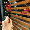 Diadema de Cuernos de Reno Navideño Pasador Diadema Hada del Bosque Popular Súper Hada Foto Foto Accesorios para el Cabello Pasador de Reno Femenino Femenino