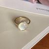 Anel de amor de zircônia galvanizada em ouro real, moda leve, luxo, alto sentido, anel de dedo, design de nicho, joias, atacado