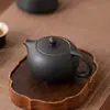 Bule de Cerâmica Rústica Feito à Mão para Uso Doméstico, Bule para Preparo de Chá Kung Fu, Bule Único, Bule Xishi, Conjunto de Chá com Filtro, Recipiente para Preparo de Chá Novo Estilo Chinês para Cerimônia do Chá