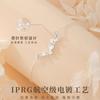 Pulsera de la Suerte Pequeña Pulsera de Hoja de Ginkgo para Mujer Plata de Ley S925 Lujo Ligero Nicho Exquisito Nuevo Estilo como Regalo de Cumpleaños para Novia