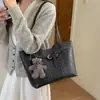 Cross2026 Nova Bolsa de Ombro Única Retrô Simples Textura Casual Bolsa de Mão Feminina para o Trabalho Bolsa Tote de Grande Capacidade