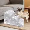 Escalera de Escalada para Perros Pequeños y Gatos para el Hogar de 2, 3 y 4 Escalones, Peldaños Antideslizantes, Escalera para Sofá de Cama para Mascotas Multicapa Desmontable y Lavable