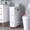 Armários de Armazenamento, Armários de Banheiro para Armazenamento de Banheiro Cantos de Chão, Armários de Papel com 2 Portas e Prateleiras