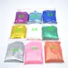 Venta al por mayor de fábrica polvo dorado polvo de brillo polvo de brillo plateado a granel 90 gramos una bolsa de punto de cruz DIY para niños polvo de colores
