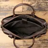 Maletín Popular Transfronterizo para Hombre, Bolso de Mano Exquisito y de Alta Gama en Piel de Vacuno de Primera Capa, Bolso Cruzado de Hombro de Piel Genuina