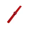 Pulsera de silicona de tubo redondo al por mayor Reloj de aplauso infantil con cabeza de Apple Reloj de presión desmontable Pulsera de silicona