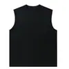 Colete Masculino de Algodão Puro Fio Duplo Pesado Transfronteiriço Estilo Americano Moderno Fitness Casual Solto Verão Esportivo Sem Mangas