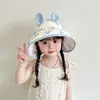 Chapéu de sol novo para meninos e meninas, animal de desenho animado coreano fofo, chapéu de sol super fofo, chapéu de sol de verão para crianças