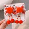 Estilo Chinês Ano Novo borla laço bebê grampo de cabelo grampo Hanfu infantil grampo de pato clip de bico acessórios de cabelo atacado