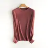 Camiseta Antibacteriana de Manga Larga para Mujer Yifeisi, Nueva Capa Base Ajustada Otoño/Invierno, Se Puede Usar como Capa Exterior, Top de Cuello Redondo para Mujer