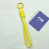 Chaveiro de corda trançada artesanal de cor sólida, cordão simples para celular na cor macaron, alça curta anti-perda