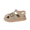 2026 Novo Estilo de Verão Sapatos de Praia para Crianças para Férias na Beira-Mar, Sandálias Romanas Casuais Brancas para Bebês, Sandálias de Dedo para Meninas