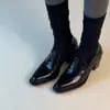 Mocassins Elegantes com Bico Fino Femininos Estilo Coreano 2026 Novos Sem Cadarço Salto Alto Para o Trabalho Temperamento Retro Sapatos Pequenos de Couro