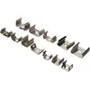 Clip de fijación para tira de luz LED 10/12/14/16/18/20 mm de ancho hebilla para barra de luz ranura para tarjeta de acero inoxidable para barra de luz dura