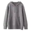 Zr Comercio Exterior Transfronterizo Venta al por Mayor Otoño e Invierno Nuevo Estilo Europeo y Americano Moda Femenina Casual Suéter con Capucha de Punto Holgado