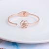 Pulsera de proyección abierta de la tendencia de moda simple japonesa y coreana un ciervo te tiene 100 idiomas Te amo joyería de proyección