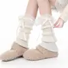 Meias 3/4 com Laço para Mulheres Estilo Japonês Meias Menininhas Meias Estilo Ballet Maillard Meias Quentes de Outono Inverno Meias Empilháveis