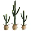Cactus Falso Simulado Planta Verde en Maceta Florero Decorativo Adornos Pared de Fotos Fondo Simple Planta del Desierto Bonsái
