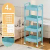 Estantería de Almacenamiento Pequeña con Carrito, Estantería Móvil de Múltiples Niveles para Piso de Cocina, Almacenamiento de Snacks, Almacenamiento de Baño con Cajones