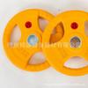 Clutch Borracha Barra Olímpica Filme Três furos Cor Peso Filme Academia para Homens e Mulheres Disponível Filme Barra Olímpica de Mão com Furo Grande