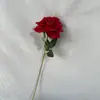 Rosa de Canto de Veludo com Borda Enrolada de Galho Único Simulada Flor Decorativa para Presente Hotel Supermercado Flores Artificiais Pequenas de Veludo