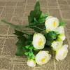 Flor de camelia artificial de fabricante té Brote flor artificial rosa decoración del hogar decoración accesorios para fotografía de bodas juego