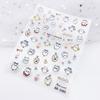 Pegatinas de uñas finas resistentes con relieve de camuflaje, lindas estrellas de dibujos animados, muñeca SP, giicawa mikko