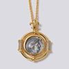 Collar de Moneda de Plata Redonda Retro para Mujer Cadena de Tendencia Simple Europea y Americana Moneda de Plata Redonda Marca Moneda Antigua Collar Estilo Nuevo