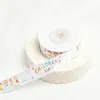 Cinta de Cumpleaños Infantil Transfronteriza Cinta para Pastel Cinta para Caja de Regalo Empaque de Regalo Cinta de Poliéster Suministro Directo del Fabricante
