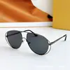 Óculos de Sol Piloto Luoyi Lente Sapo Armação de Metal Masculino Óculos de Sol Feminino High-End Anti-UV Lw40038U