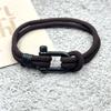 Pulsera de Playa Línea Milán Hebilla en U Negra Nueva Transfronteriza Joyería Simple Cuerda de Mano Roja Año Nuevo Pareja
