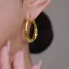Aretes de Diamante Dorados, Aretes Redondos con Pasador de Plata, Lujo Ligero, Aretes de Moda y con Atmósfera, Nuevos Aretes de Tendencia para el Año
