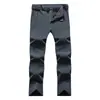 Calças de Caminhada Masculinas para Primavera e Outono, Elásticas, Slim Fit, à Prova de Vento, Impermeáveis, Casuais, Esportivas, de Perna Reta, Cor Sólida Fina, Estilo Fashion