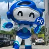 Escultura IP luminosa de PRFV personalizada mascote de grande empresa figura de desenho animado fábrica de origem instalação no local