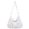 Bolsa Estilo Coreano Nova 2026, Bolsa de Ombro Casual de Grande Capacidade, Bolsa Transversal para o Trabalho, Bolsa Tote Casual de Bolinhas