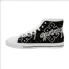 Zapatos de Lona de Caña Alta para Hombre Pod de Comercio Exterior Personalizables con Estampado, Combinación de Colores de Moda, Transpirables y Resistentes al Desgaste, Tenis para Estudiantes y Parejas