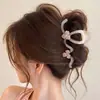 Pinza para el Cabello Súper Elegante y con Estilo para Mujeres, Pinza de Tiburón Grande para la Parte Posterior de la Cabeza, Adecuada para Cabello Grueso, Accesorio para el Cabello