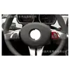 Adesivo Decorativo de Botão de Volante em Fibra de Carbono Modificado para Interior de Carro Bmw Z4 03-08