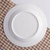 Juego de vajilla para restaurante de hotel, plato plano de porcelana blanca pura, plato para carne occidental, plato redondo, plato de buffet