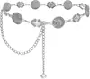 Corrente de Cintura Feminina Simples Versátil Decoração de Fivela de Coração Grande e Pequena Corrente de Cintura Ornamento de Cintura Par com Jeans da Moda Vendedor Quente da Amazon