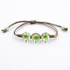 Pulseira de flor seca tecida à mão flor de pêssego Narciso flor de cerejeira joia simples Mori fresco flor eterna dama de honra