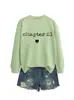 Capítulo 21 Amazon Ebay Sitio Independiente Sudadera Elegante de Moda para Mujer Cuello Redondo Manga Larga Camiseta Interior Exportación