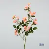 Flor de Malva artificial de 2 ramas, tallo único para ceremonia de boda, fondo de techo de salón, arreglo floral de seda con un toque de alta gama, adecuado para decoración de jarrón de hotel