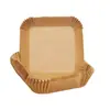 Fabricante de papel para air fryer, papel de assar redondo, papel absorvente de gordura, papel pequeno em formato de borboleta, bandeja redonda de madeira