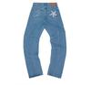 Jeans Bordado Estrela Cruzado Europeu e Americano High Street Unissex Estilo Y2K Harajuku Hip-Hop Calças Casuais Largas
