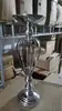 Novos Adereços de Casamento Vaso de Flores de Ferro Estilo Europeu Decoração da Mesa Principal do Casamento Recipiente para Arranjo de Flores Vaso Ornamentado de Flor de Mesa Dourado Galvanizado