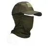 Balaclava Camuflado Tático de Seda Gelada para Uso Externo no Verão, Protetor de Pescoço para Ciclismo, Máscara Facial Respirável para Proteção Solar na Pesca, Boné de Baseball