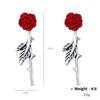 Novos brincos Kenjie ROSE ROSE combinam com brincos de coração de pêssego y2g galvanizados em prata antiga para mulheres brincos de amor transfronteiriços